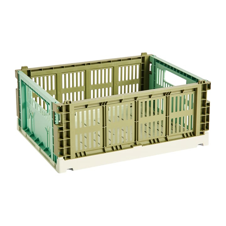 Cesta Colour Crate Mix M 26,5x34,5 cm - Olive-dark mint - HAY