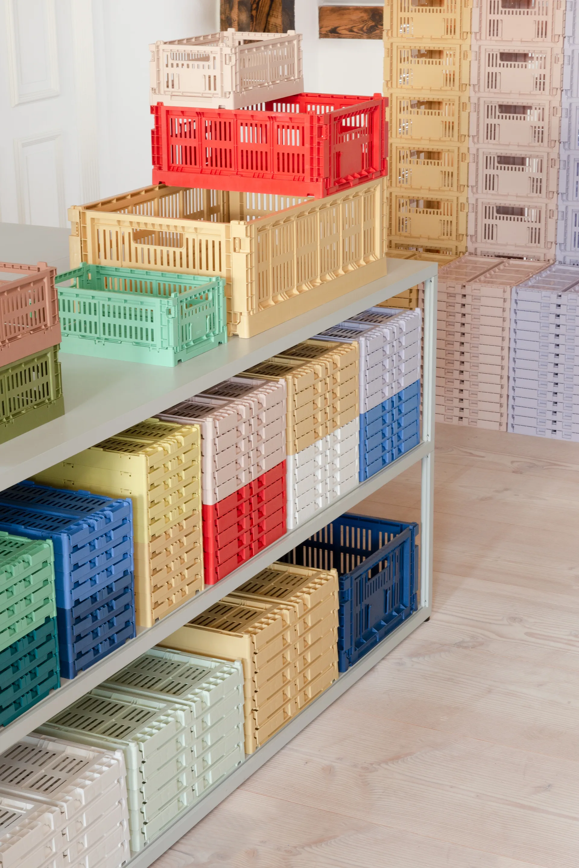 Cesta Colour Crate S 17x26,5 cm, Dark mint HAY