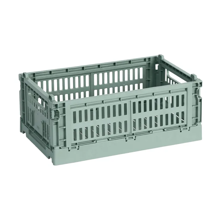 Cesta Colour Crate S 17x26,5 cm - Sage green - HAY