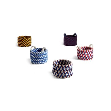 Cesta con asa Bead - Blue dash, large - HAY