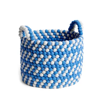 Cesta con asa Bead - Blue dash, large - HAY