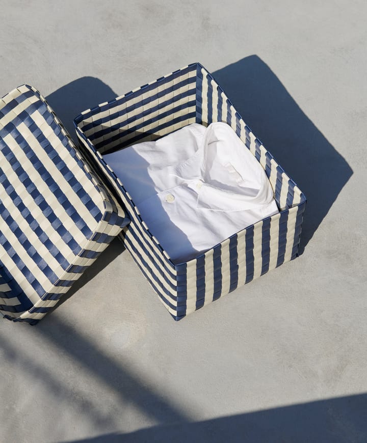 Cesta Maxim Stripe Box M 24x33,5 cm, azul-arena HAY