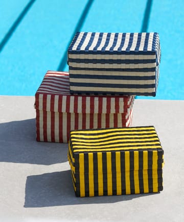Cesta Maxim Stripe Box M 24x33,5 cm - azul-arena - HAY