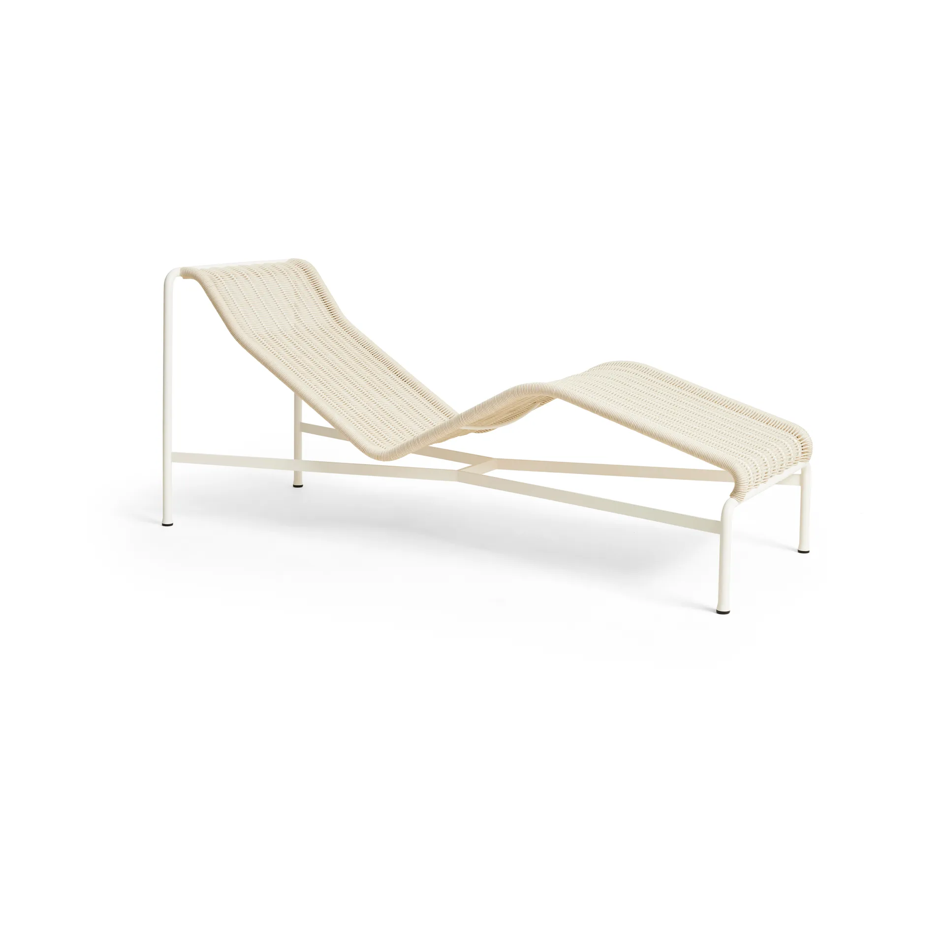 Chaise longue Palissade Cord, Cream white HAY
