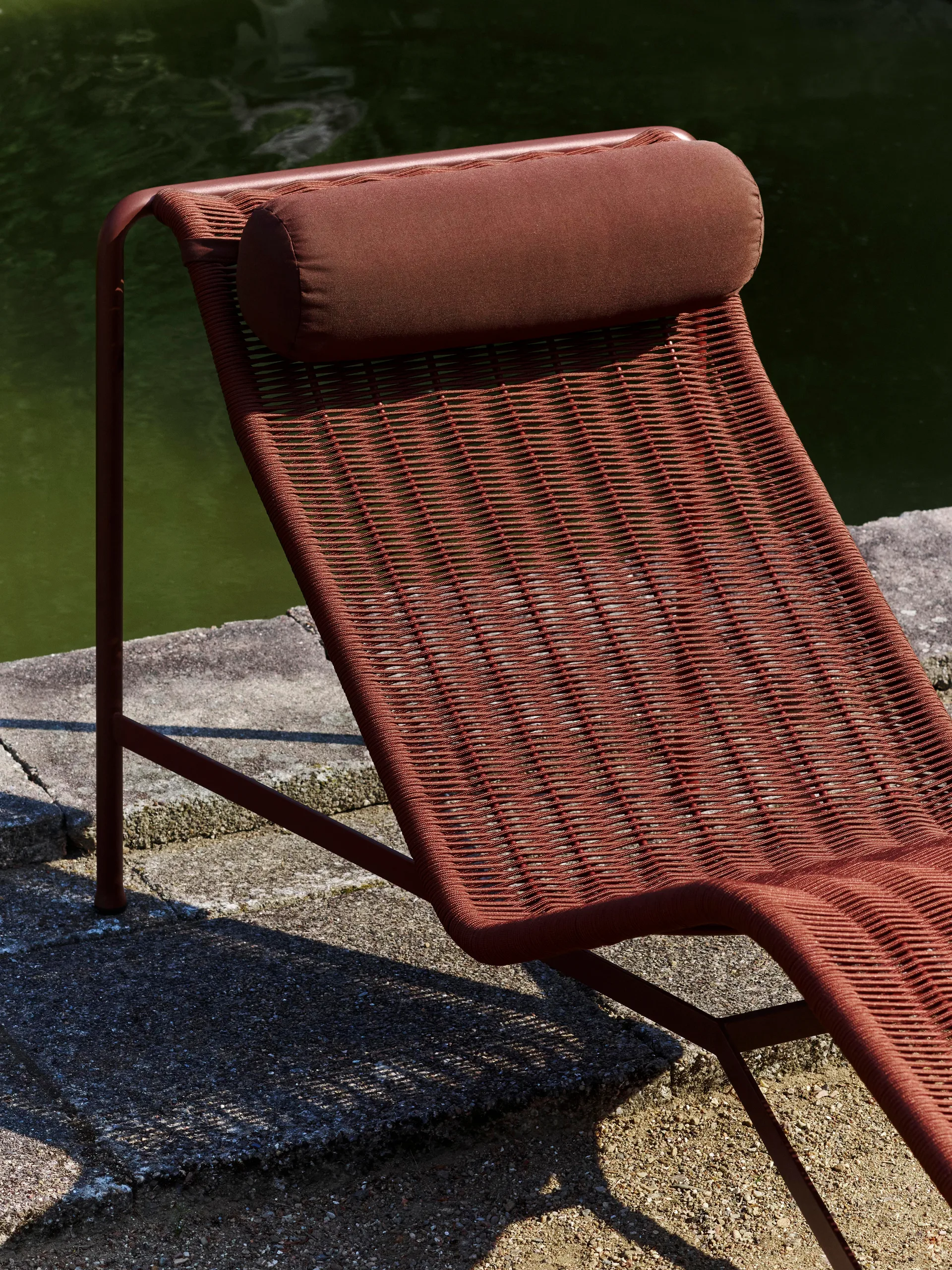 Chaise longue Palissade Cord, Iron red HAY