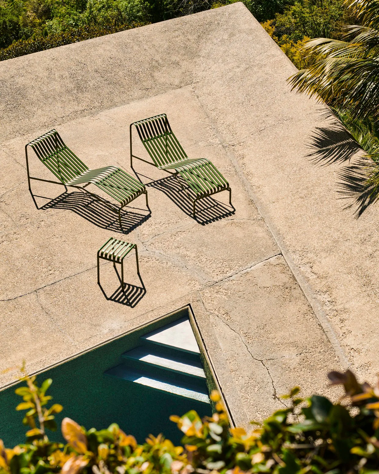 Chaise longue Palissade, Olive HAY