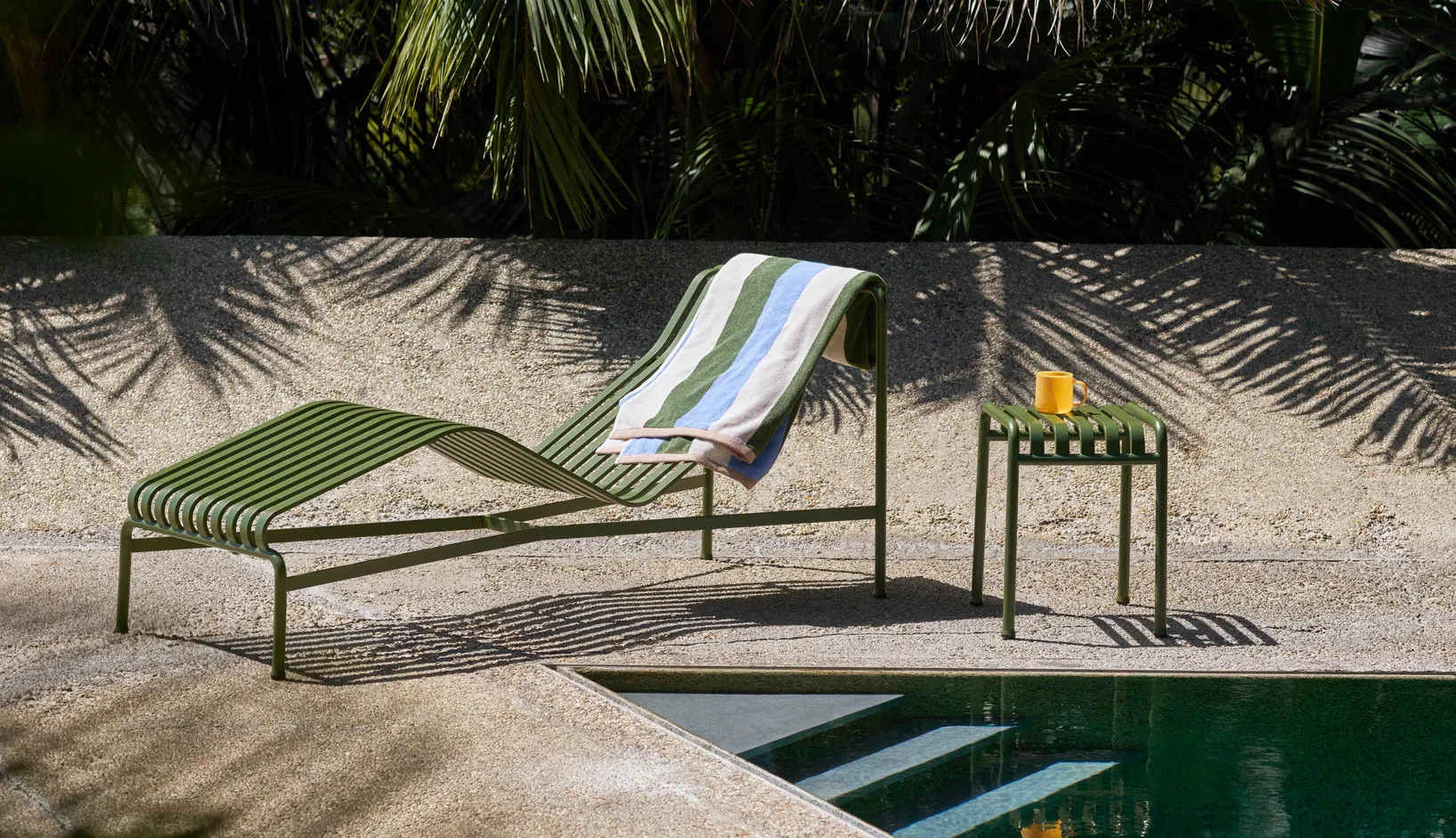 Chaise longue Palissade, Olive HAY