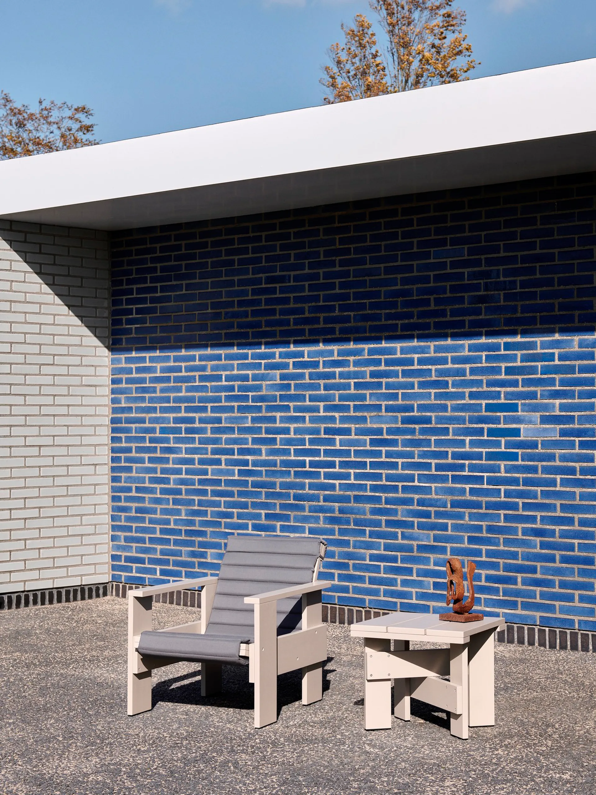 Cojín acolchado para la butaca Crate, Gris cielo HAY