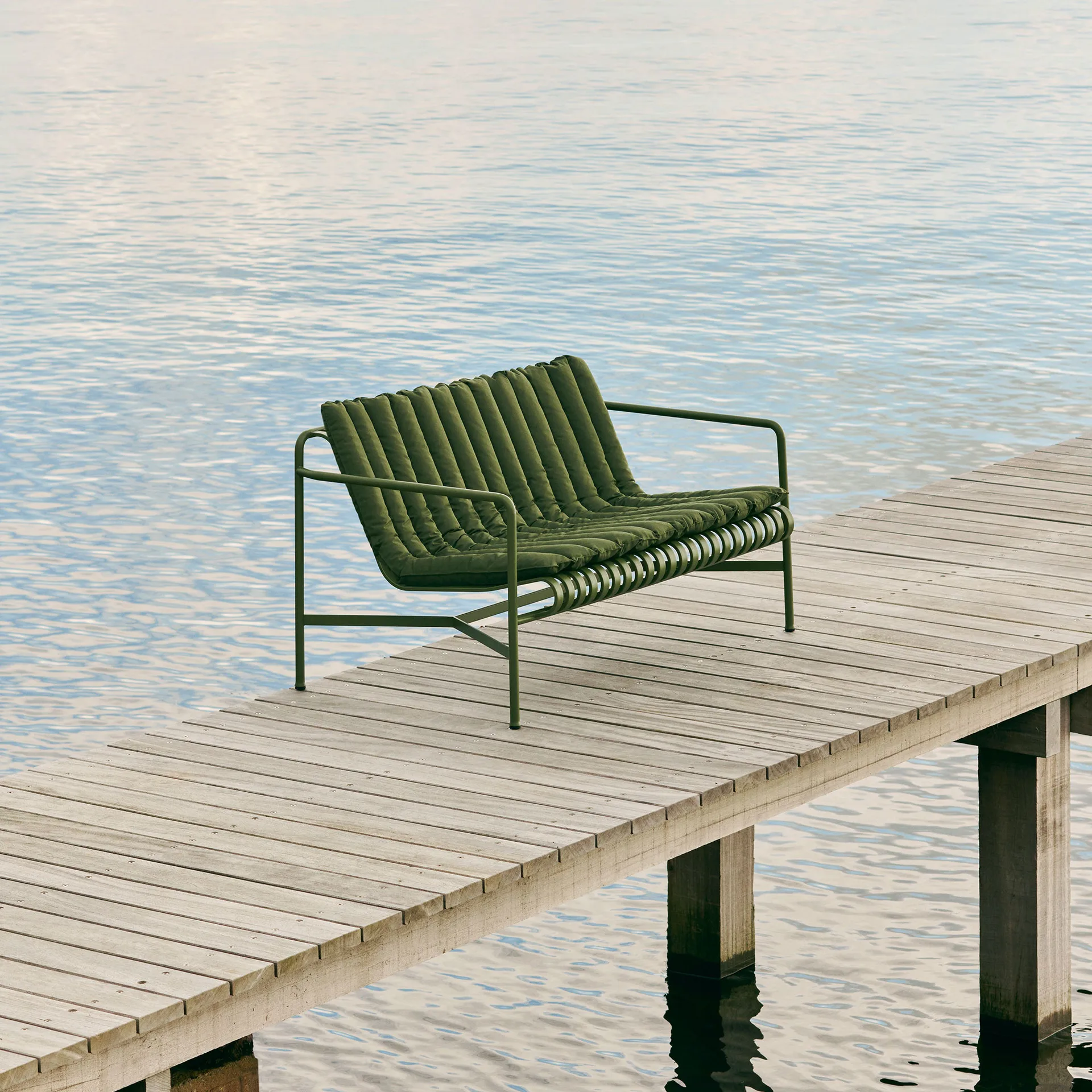 Cojín de asiento Palissade Lounge Sofa Soft Quilted, Olive HAY