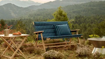 Cojín Outdoor Market - Blue-beige, 45x35 cm - HAY