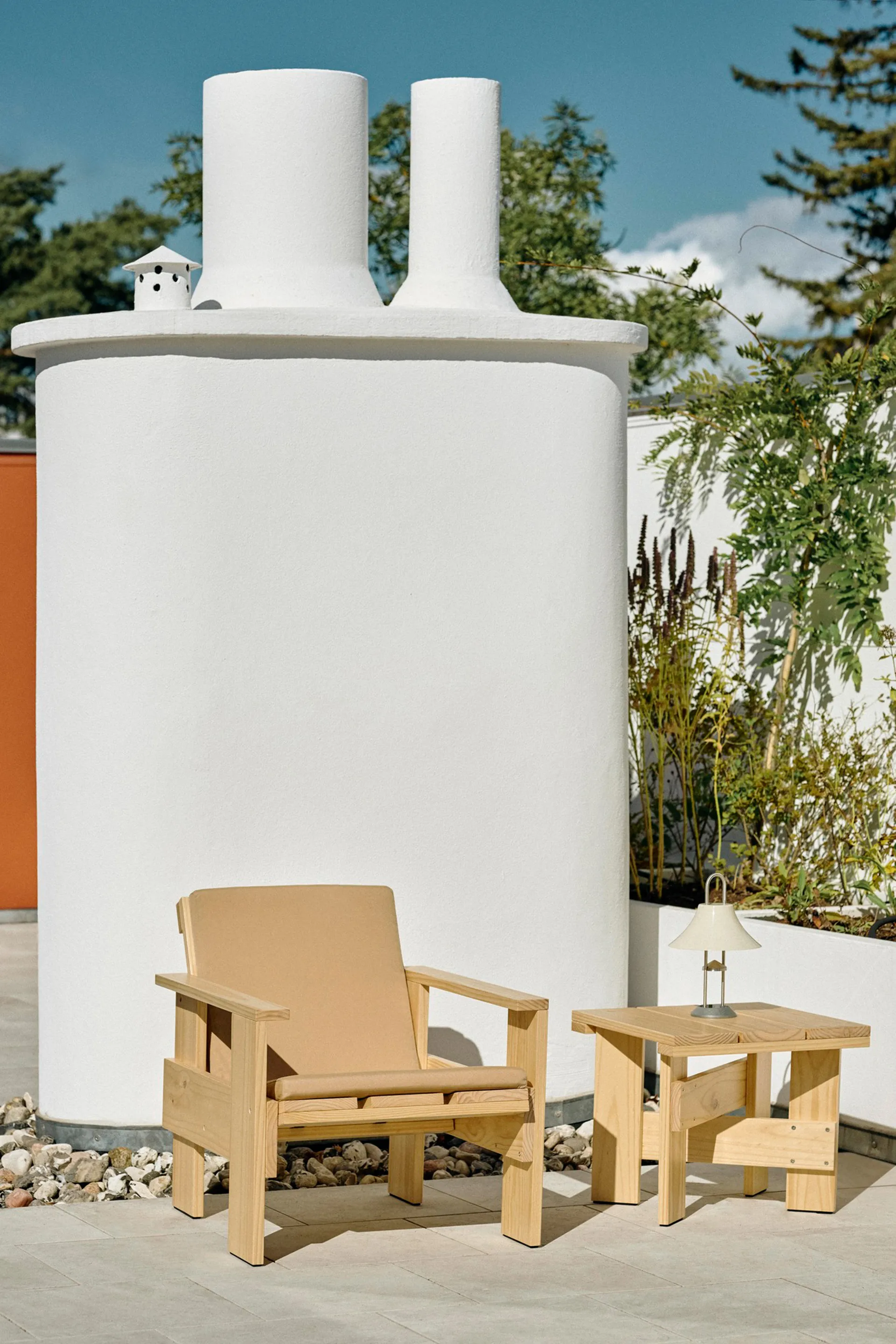 Cojín plegable para silla lounge Crate, Beige HAY