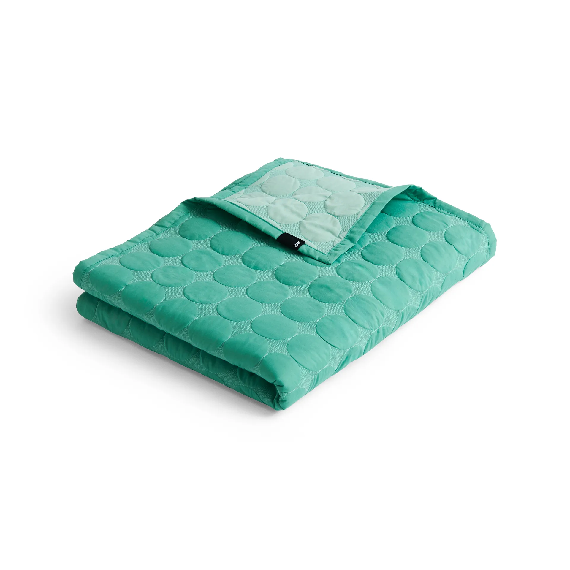 Colcha Mega Dot organic 235x245 cm, Sea green HAY