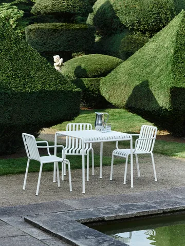Conjunto de comedor Palissade 2 sillas 82,5x90 cm, cream white - HAY