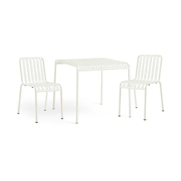 Conjunto de comedor Palissade 2 sillas 82,5x90 cm, cream white - HAY