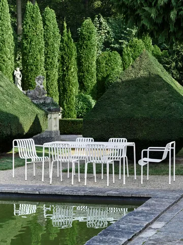 Conjunto de comedor Palissade 4 sillas 170x90 cm, cream white - HAY