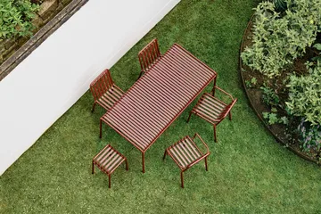 Conjunto de comedor Palissade 4 sillas 170x90 cm - Iron red - HAY