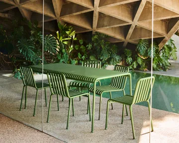 Conjunto de comedor Palissade 4 sillas 170x90 cm - Olive - HAY