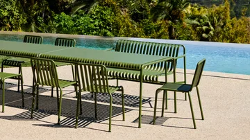 Conjunto de comedor Palissade 4 sillas 170x90 cm - Olive - HAY