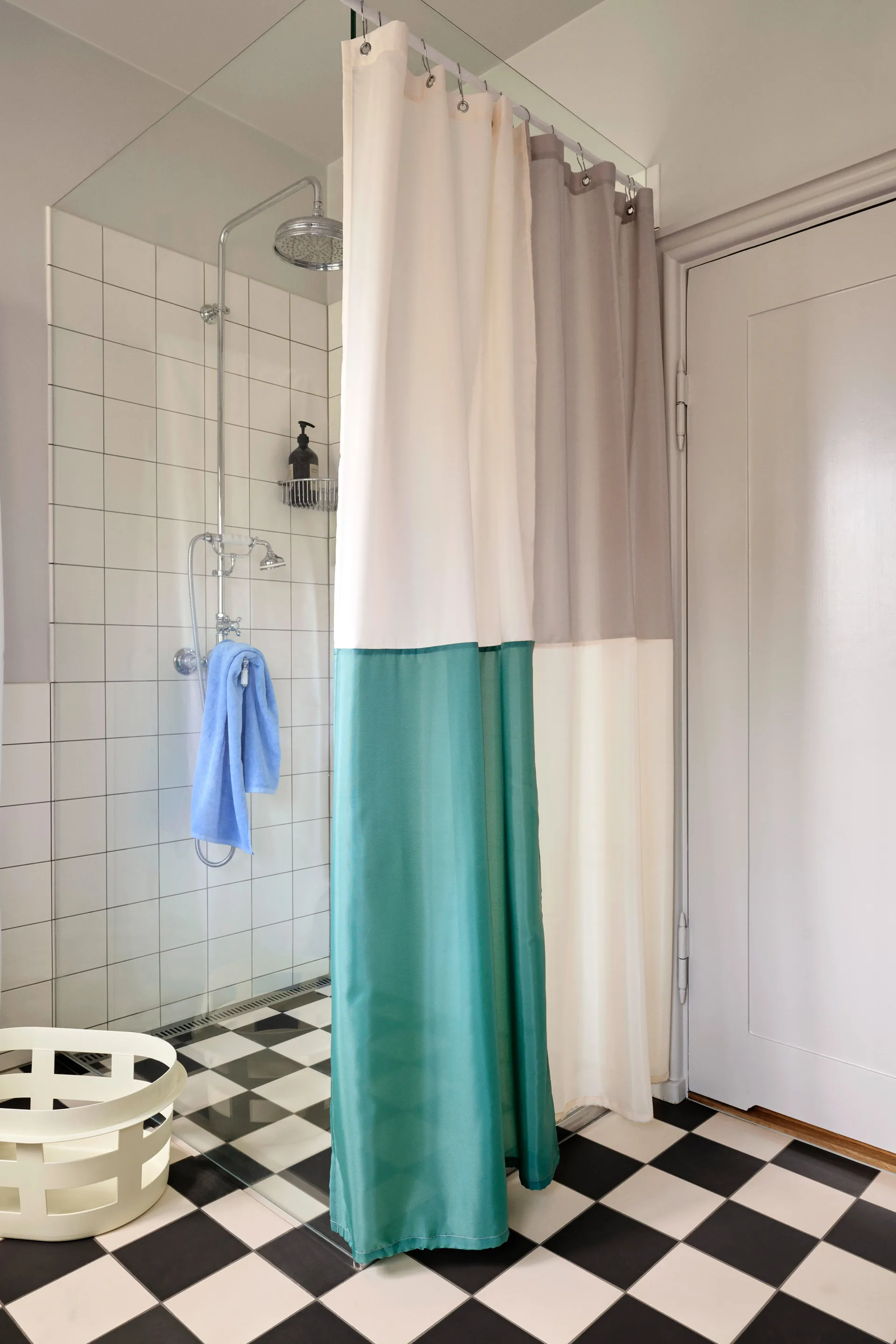 Cortina de baño Check 180x200 cm, Green HAY