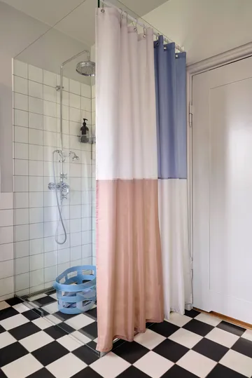 Cortina de ducha Check 180×200 cm - Blue - HAY