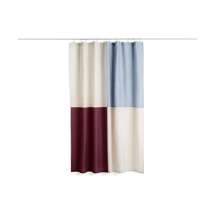 Cortina de ducha Check 180×200 cm - Burgundy - HAY