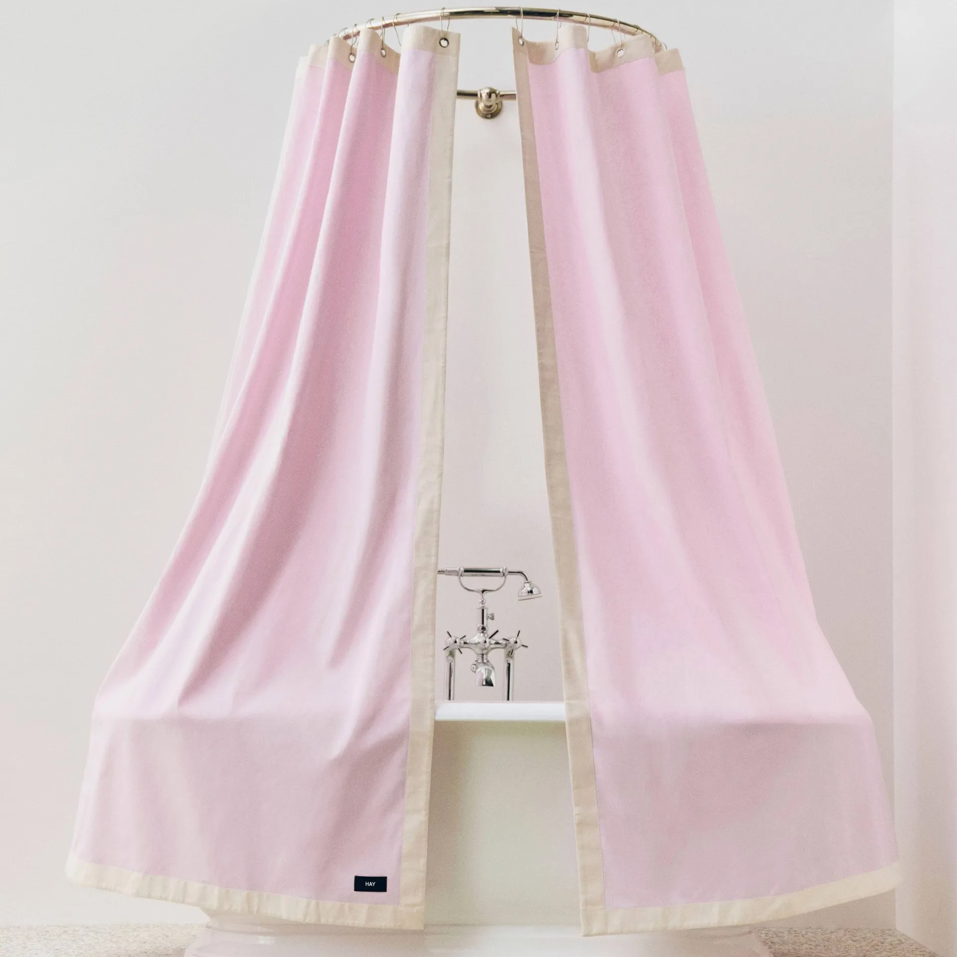 Cortina de ducha Outline, Pink and cream HAY