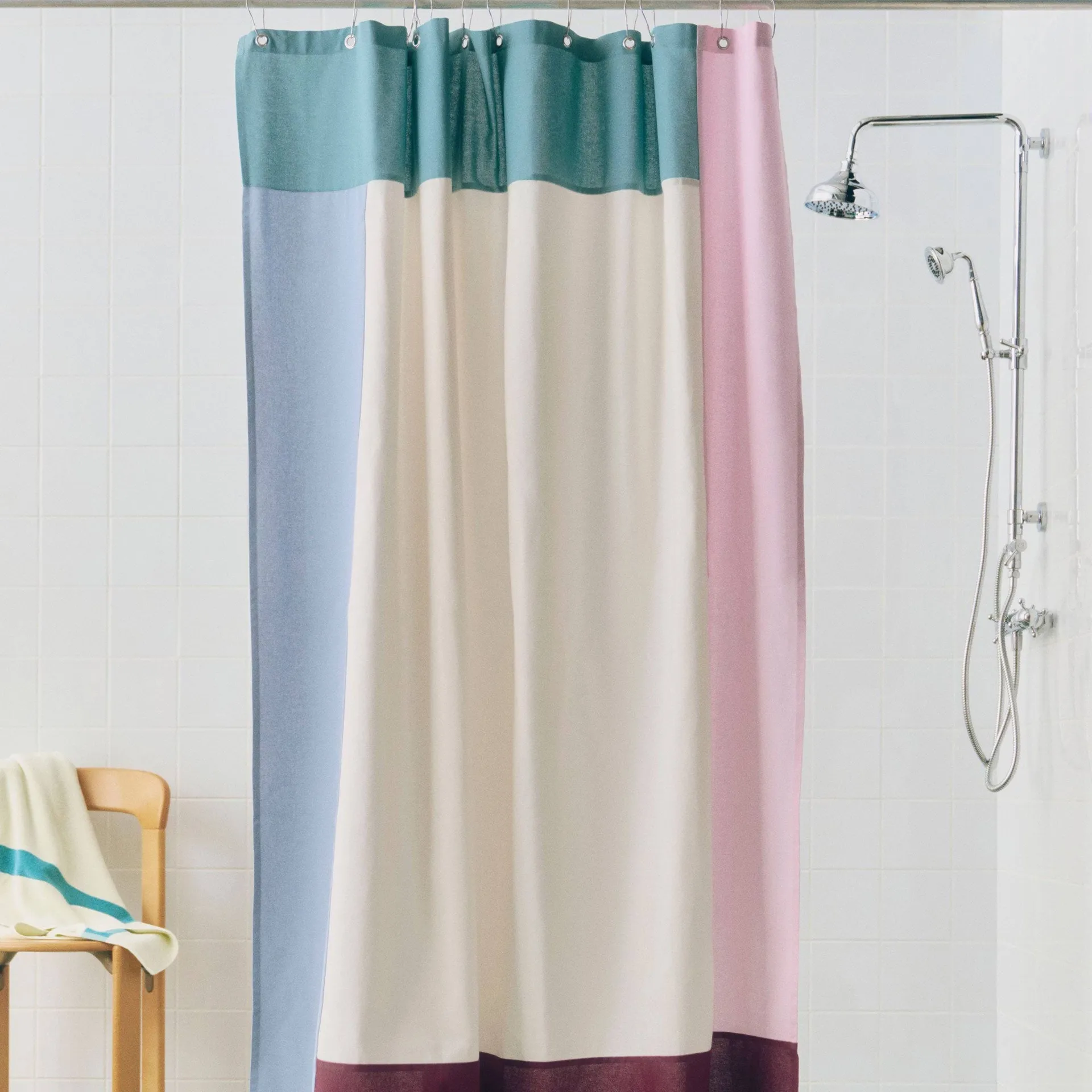 Cortina de ducha Pivot 180 x 200 cm, Multi pink HAY