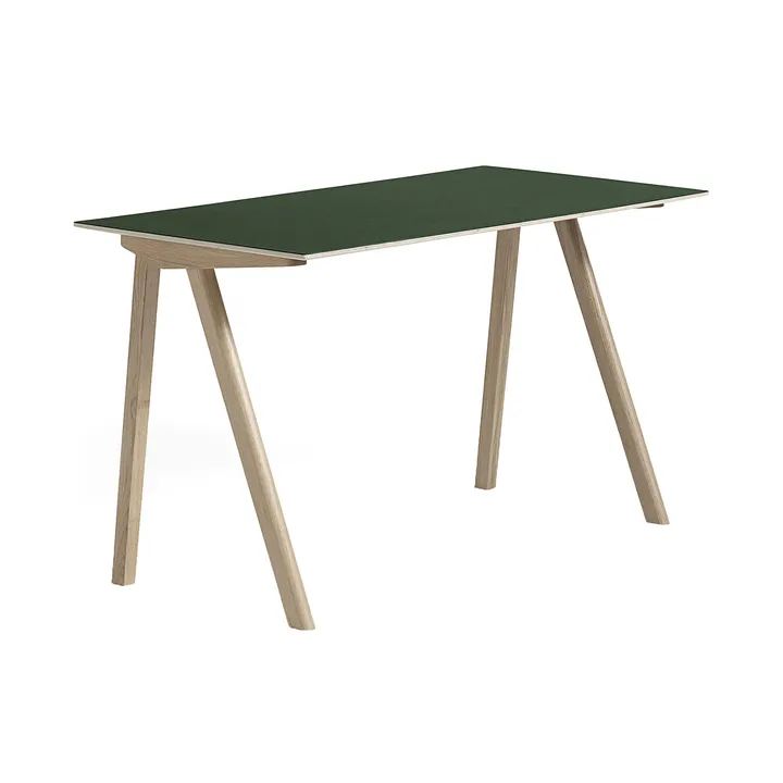 Escritorio CPH90 2.0, 65x130 cm - Green linoleum-roble lacado - HAY