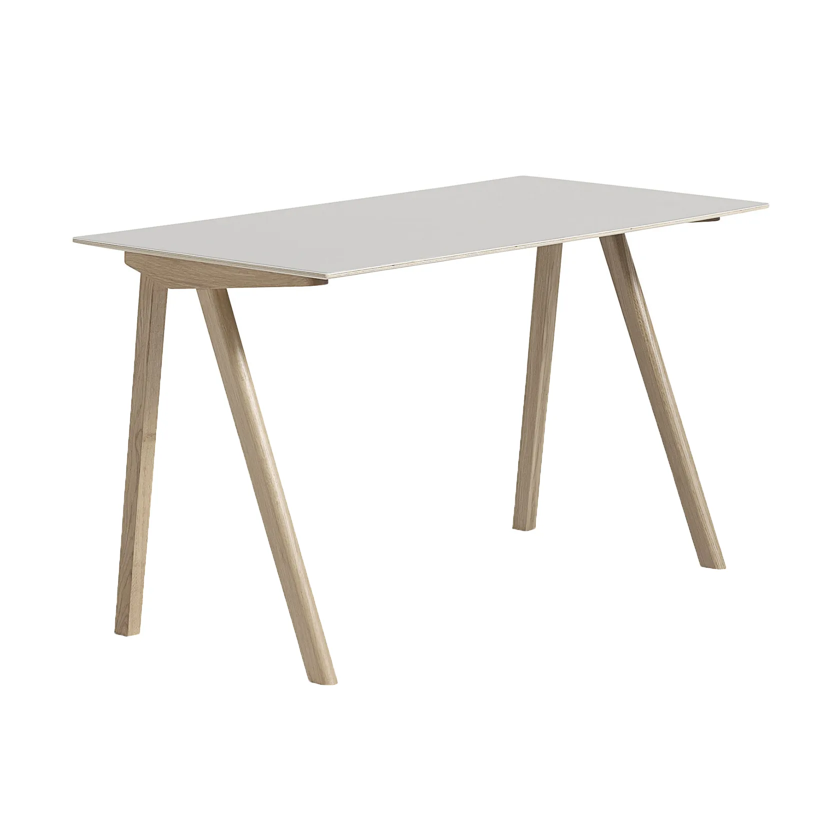 Escritorio CPH90 2.0, 65x130 cm, Off white linoleum-roble lacado HAY