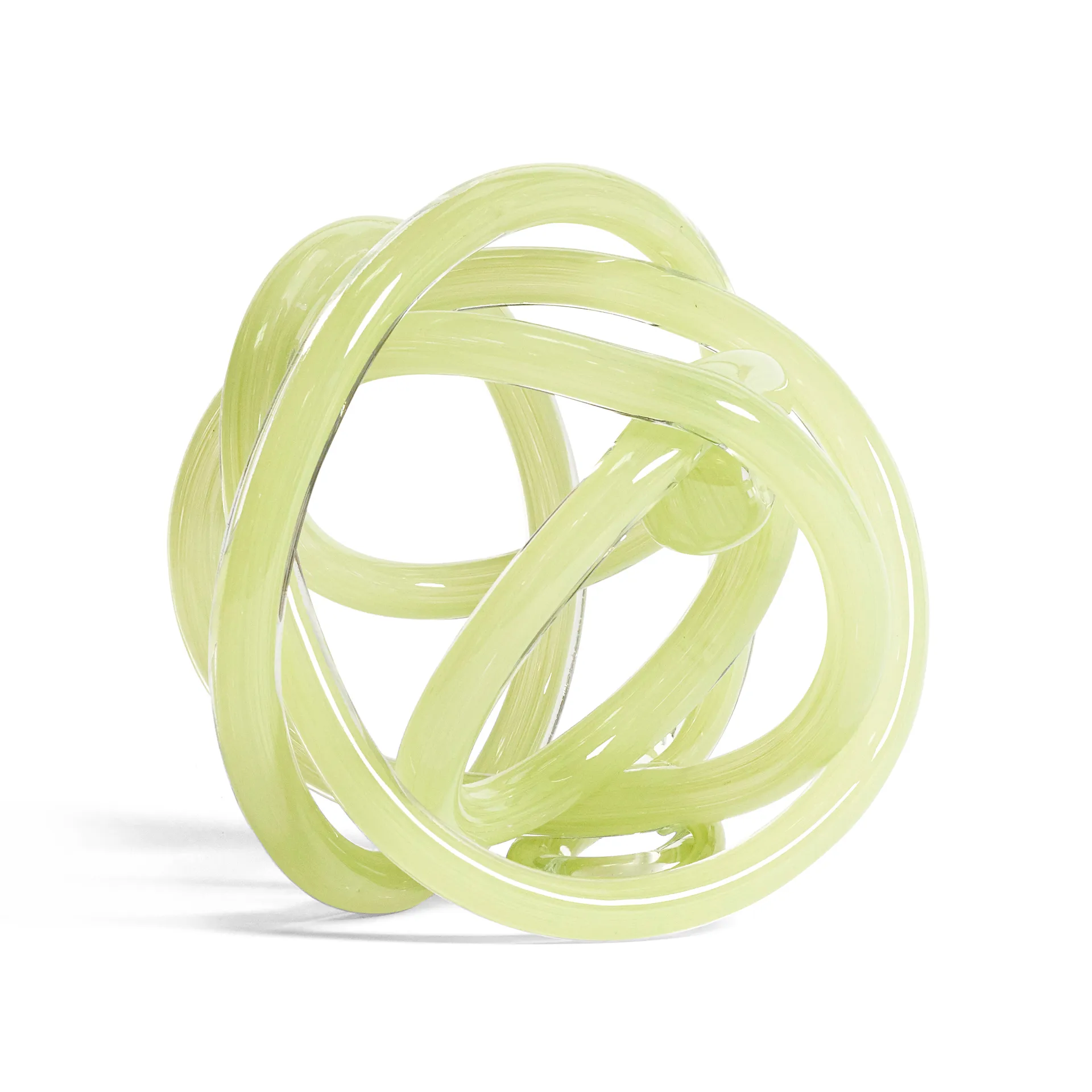 Escultura de cristal Knot No 2 L, Light green HAY