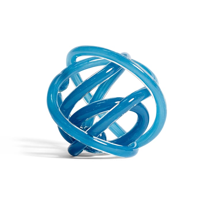 Escultura de cristal Knot No 2 M - Blue steel - HAY