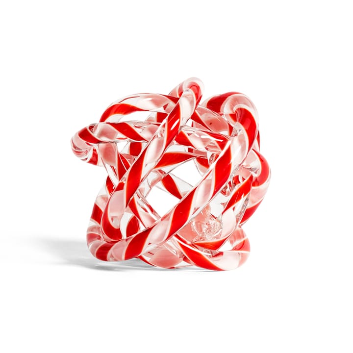 Escultura de cristal Knot No 2 M - Red-white - HAY