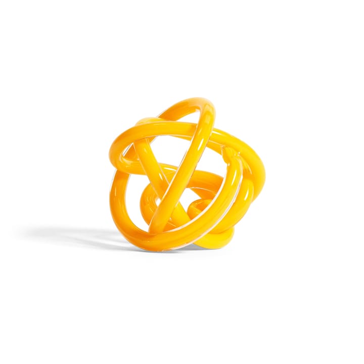 Escultura de cristal Knot No 2 S - Warm yellow - HAY