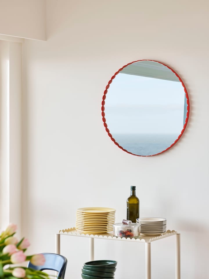 Espejo Arcs Mirror Ø60 cm, Red HAY