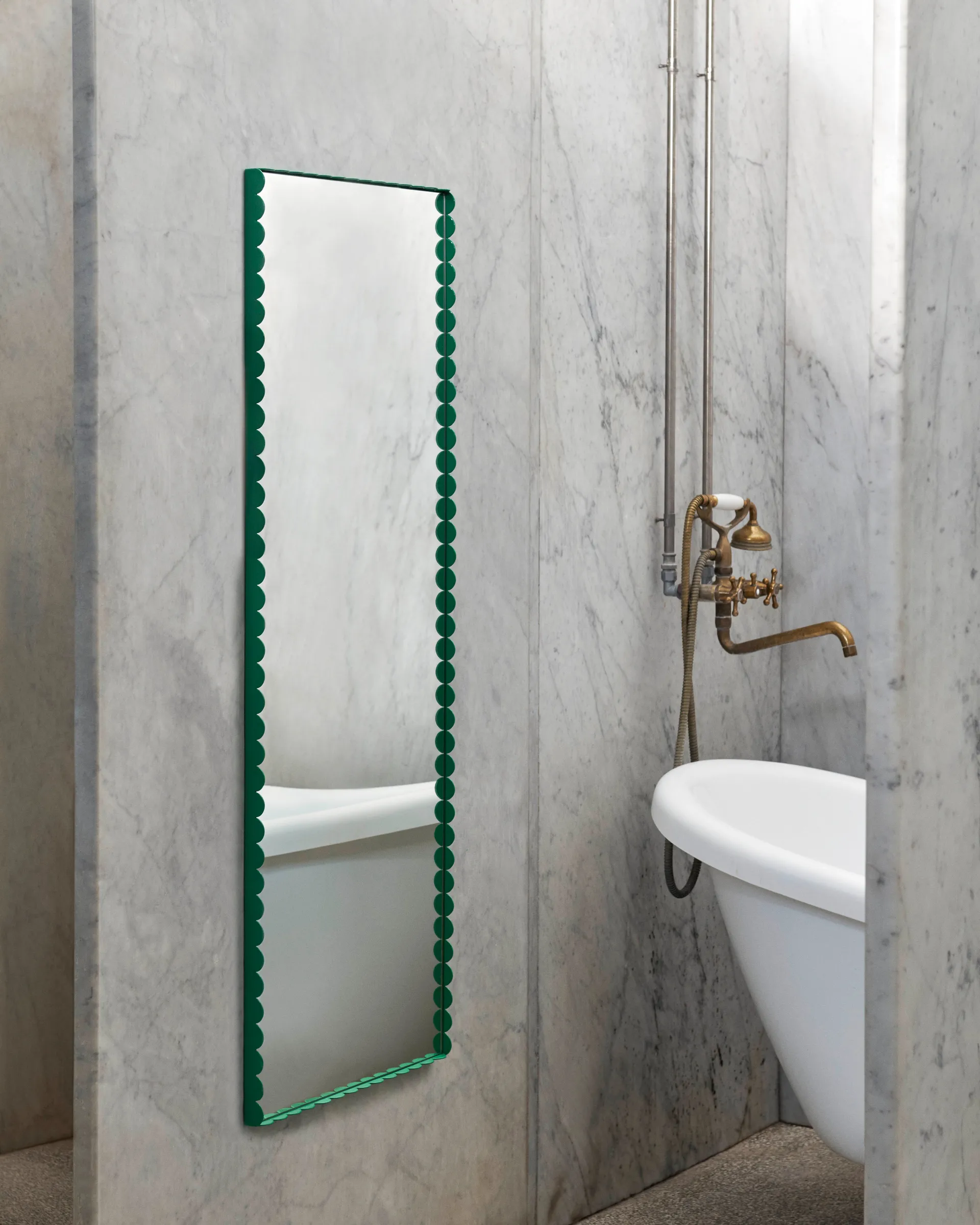 Espejo Arcs Mirror Rectangle M 50x133,5 cm, Green HAY