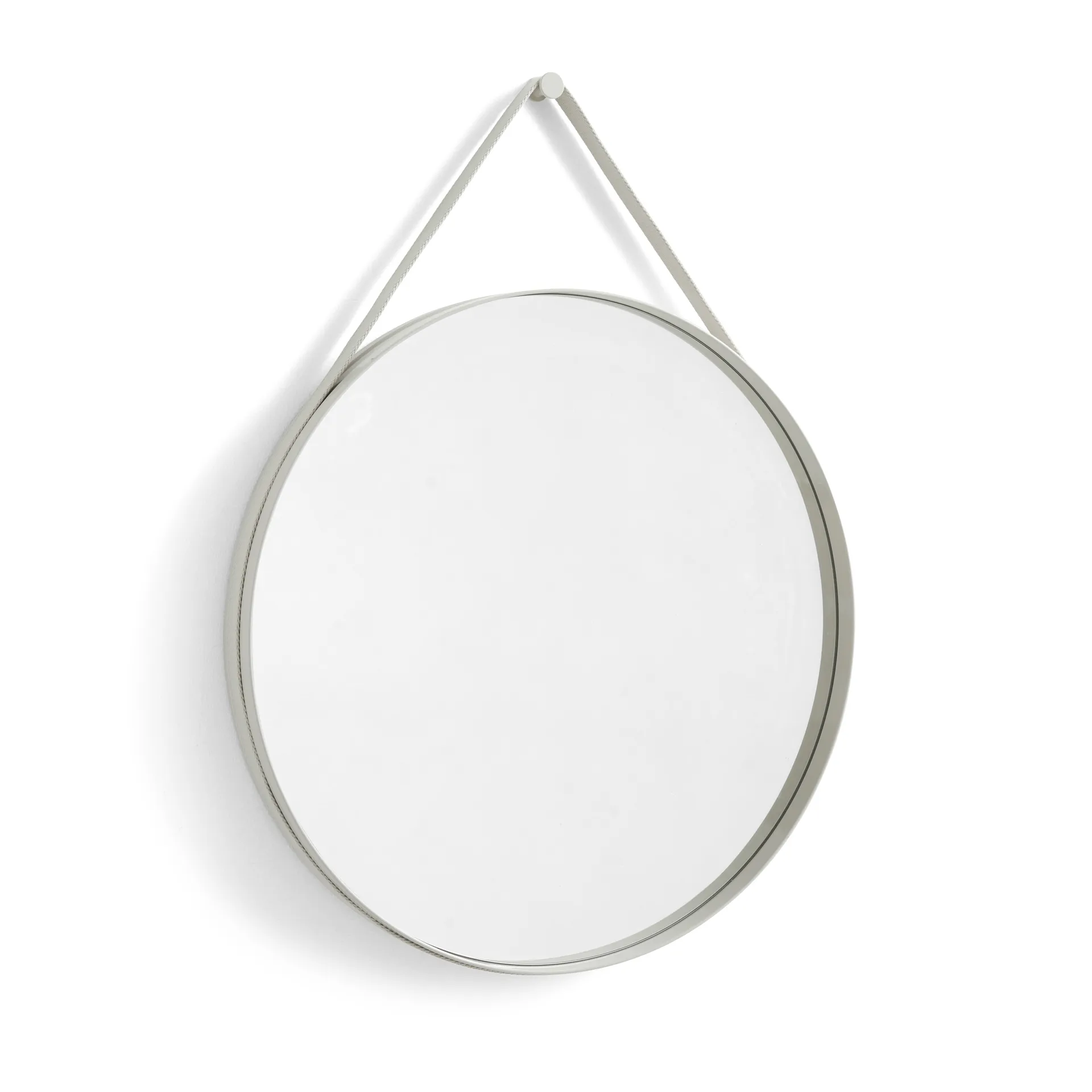 Espejo Strap Mirror Ø70 cm, Light grey HAY