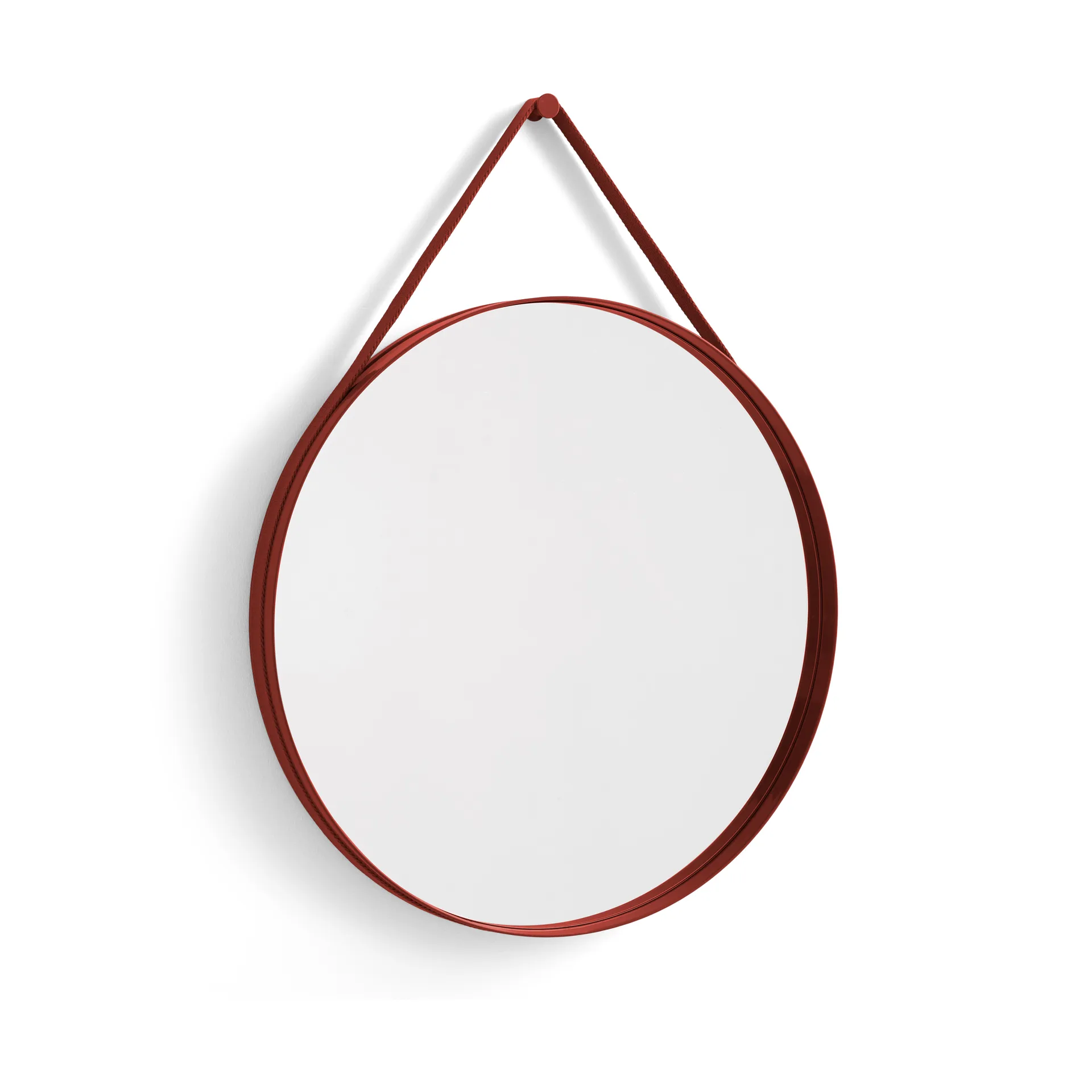 Espejo Strap Mirror Ø70 cm, Red HAY