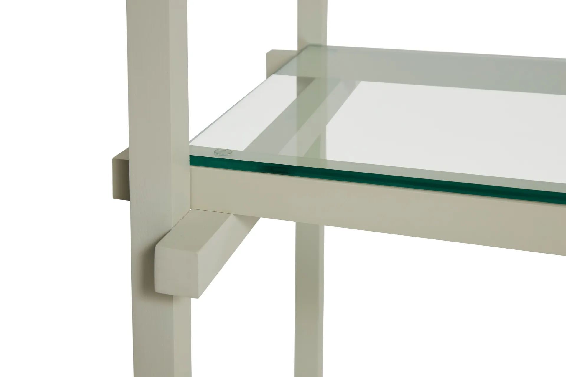 Estantería Woody Column, Haya–clear glass, bajo HAY