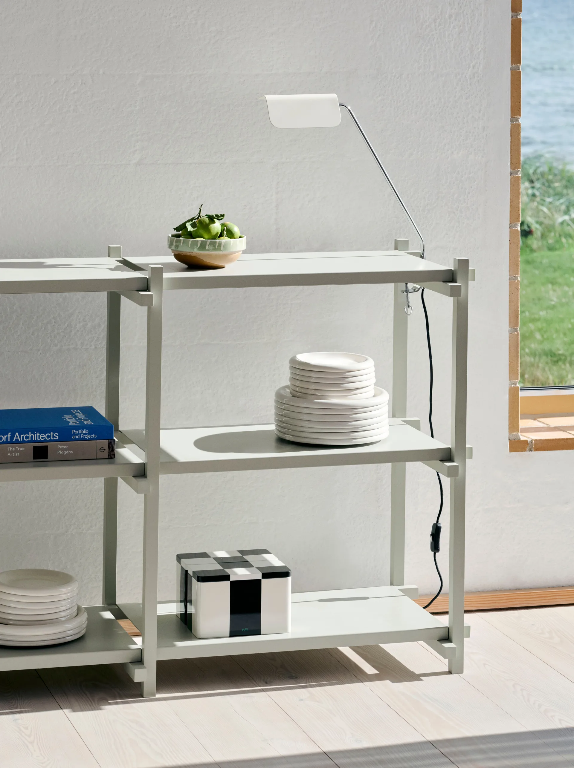 Estantería Woody, Haya-smokey grey, bajo HAY