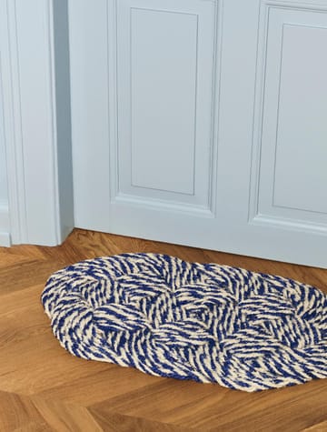 Felpudo Coco 40x80 cm - Swirl blue-off white - HAY