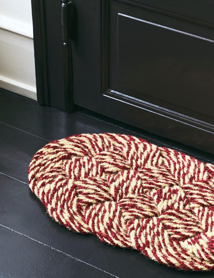 Felpudo Coco 40x80 cm, Swirl burdeos-off white HAY