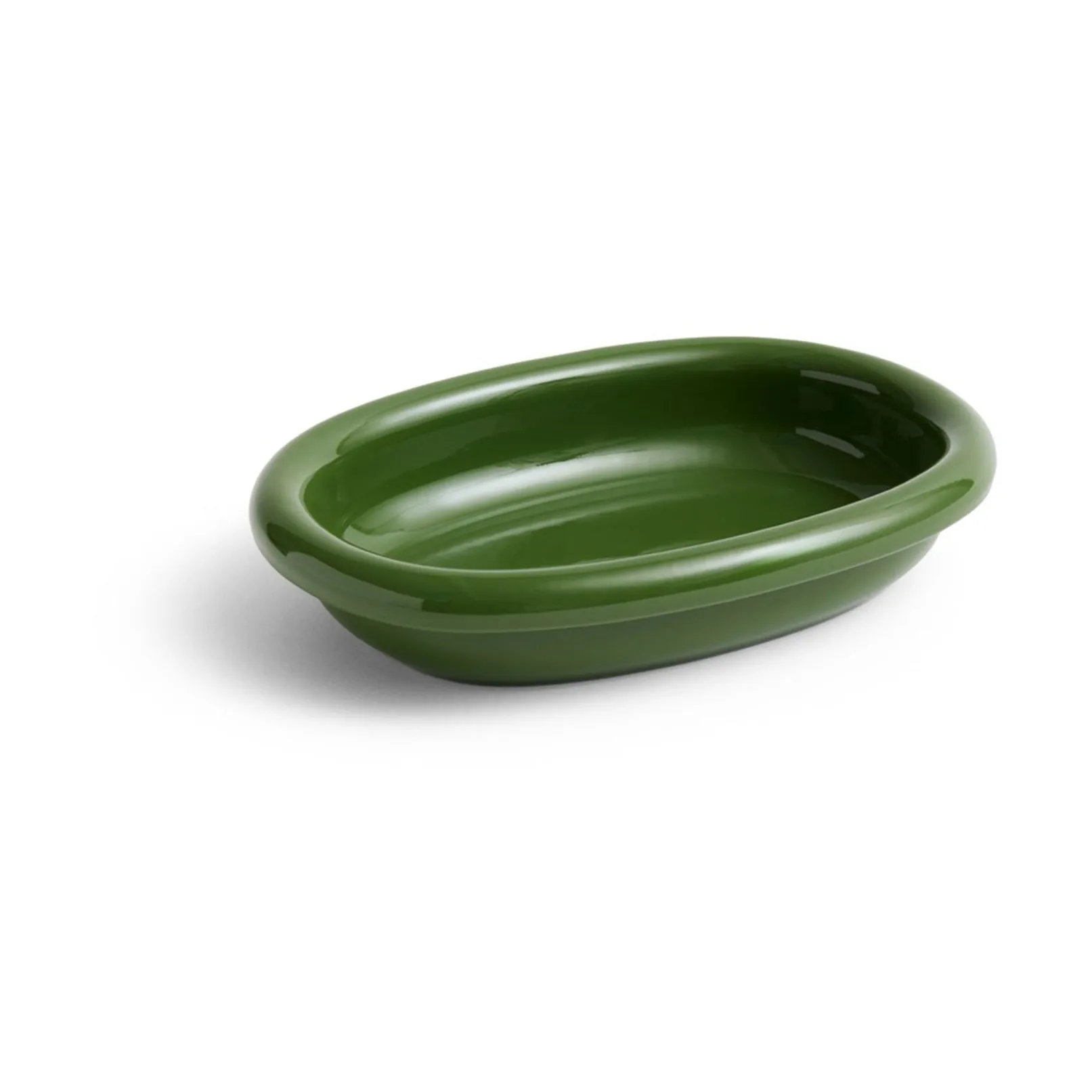 Fuente de servir Barro ovalada, Green, small 20x27,5 cm HAY