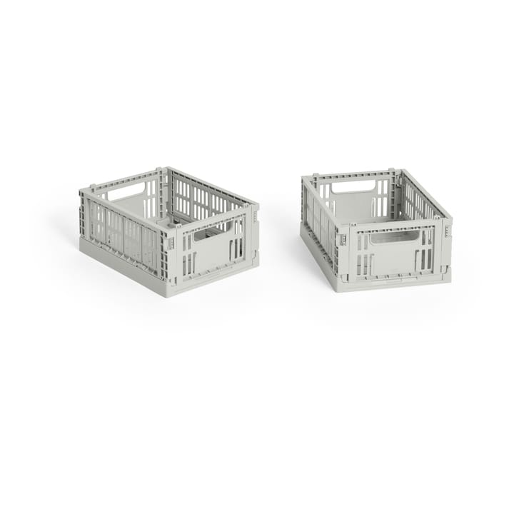 HAY Colour Crate Mini 2-pack 13x17 cm - Grey - HAY