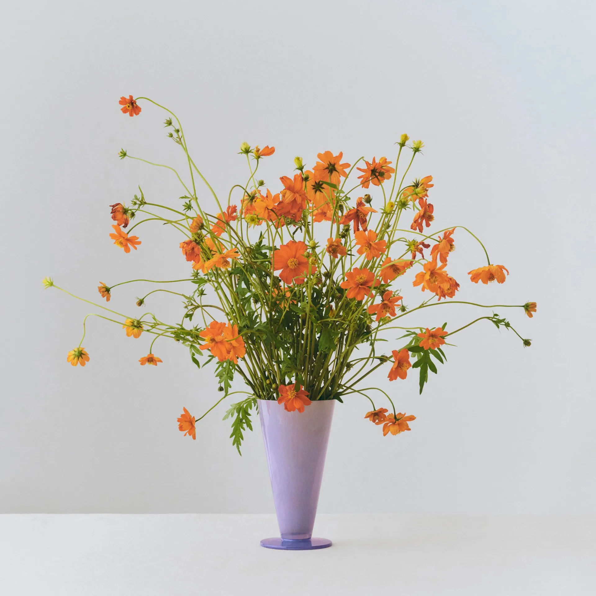 Jarrón Conical, Light blue-lavender blue, small HAY