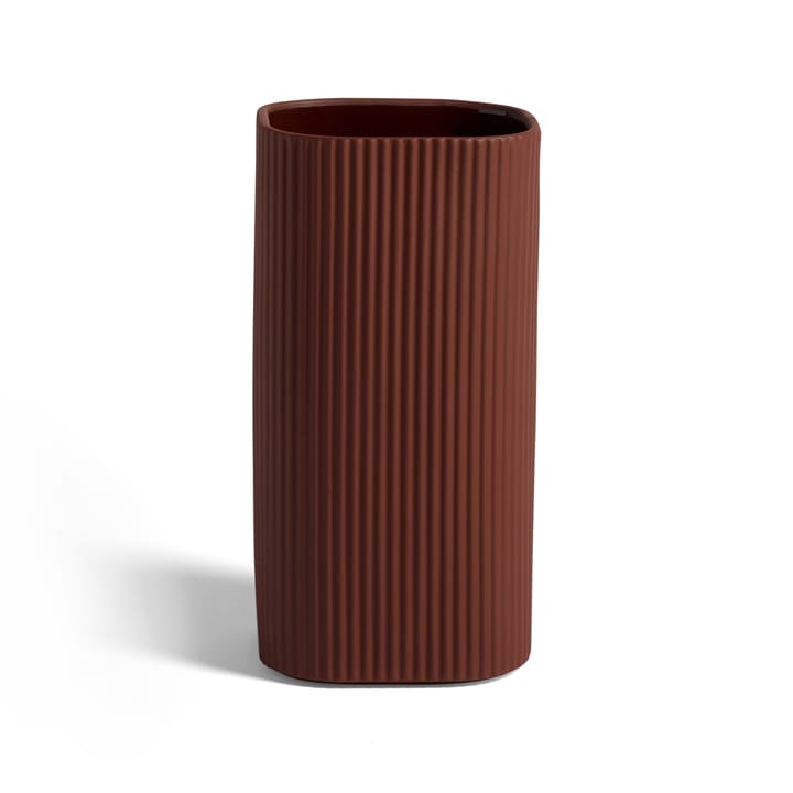 Jarrón Facade 22 cm, Dark terracotta HAY