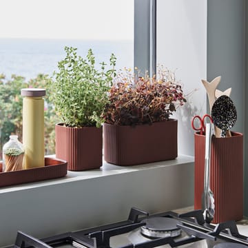 Jarrón Facade 22 cm - Dark terracotta - HAY
