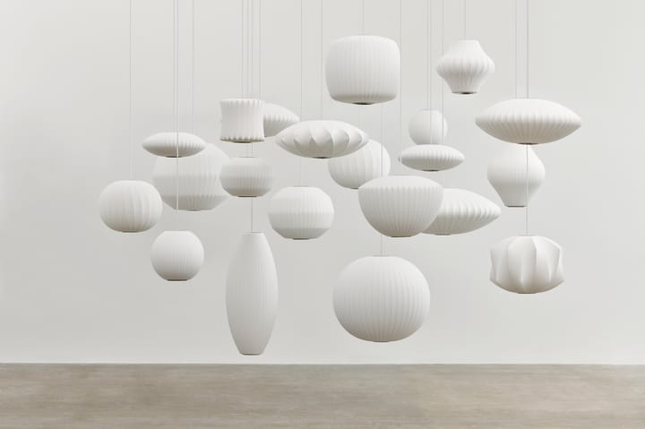 Lámpara colgante Nelson Bubble Angled sphere S, Off white HAY