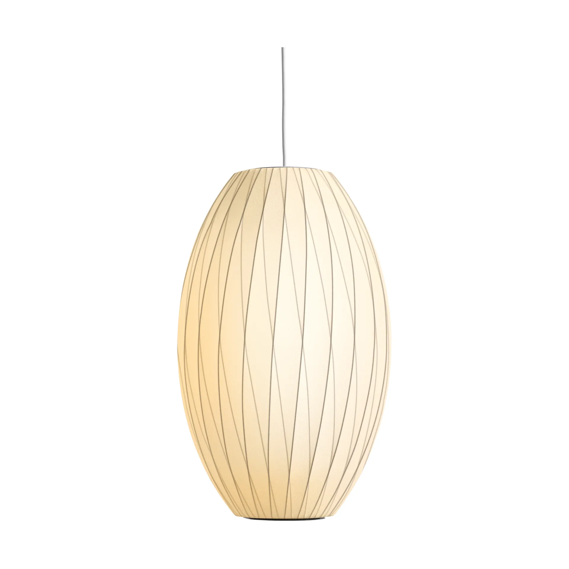 Lámpara colgante Nelson Bubble Cigar crisscross M, Off white HAY
