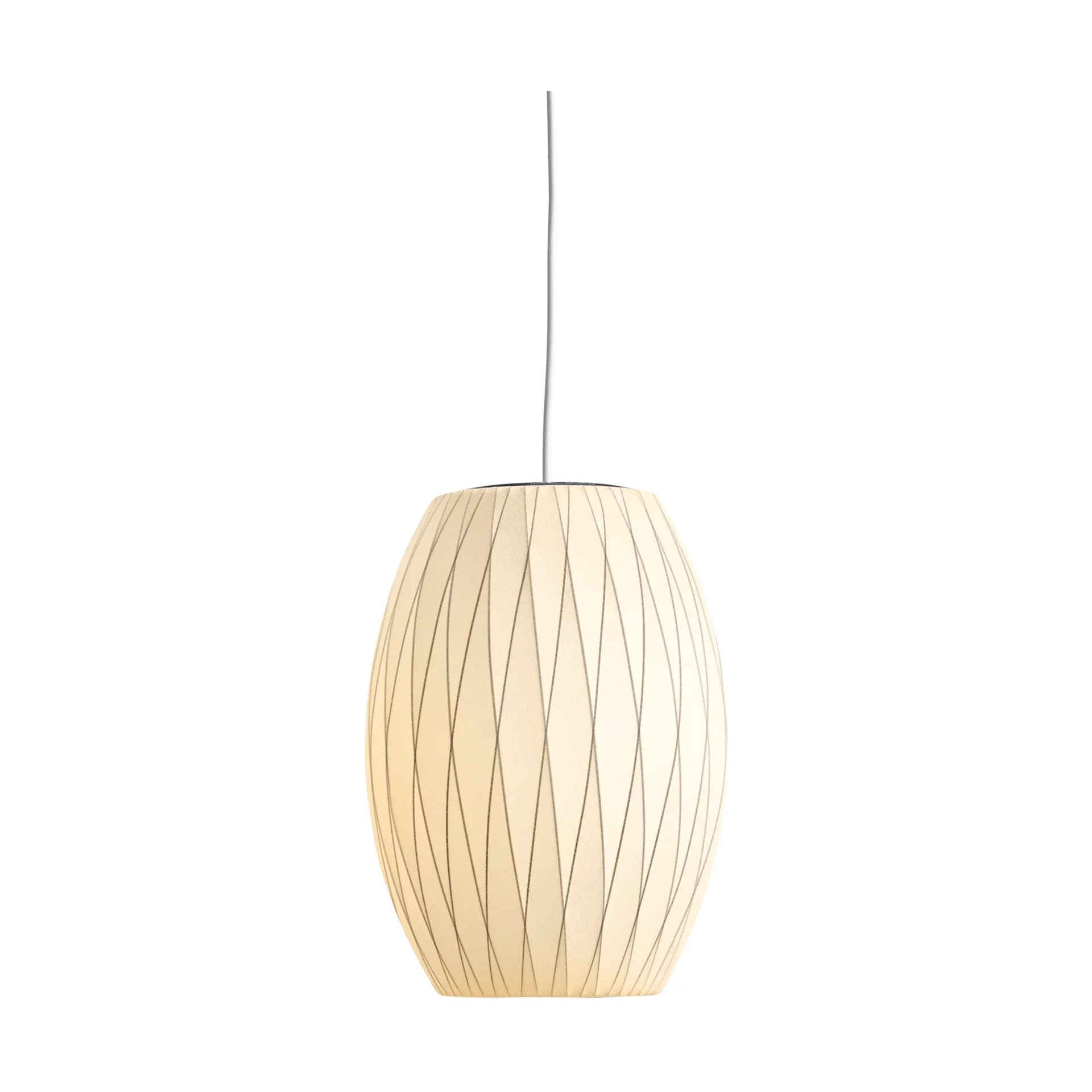 Lámpara colgante Nelson Bubble Cigar crisscross S, Off white HAY