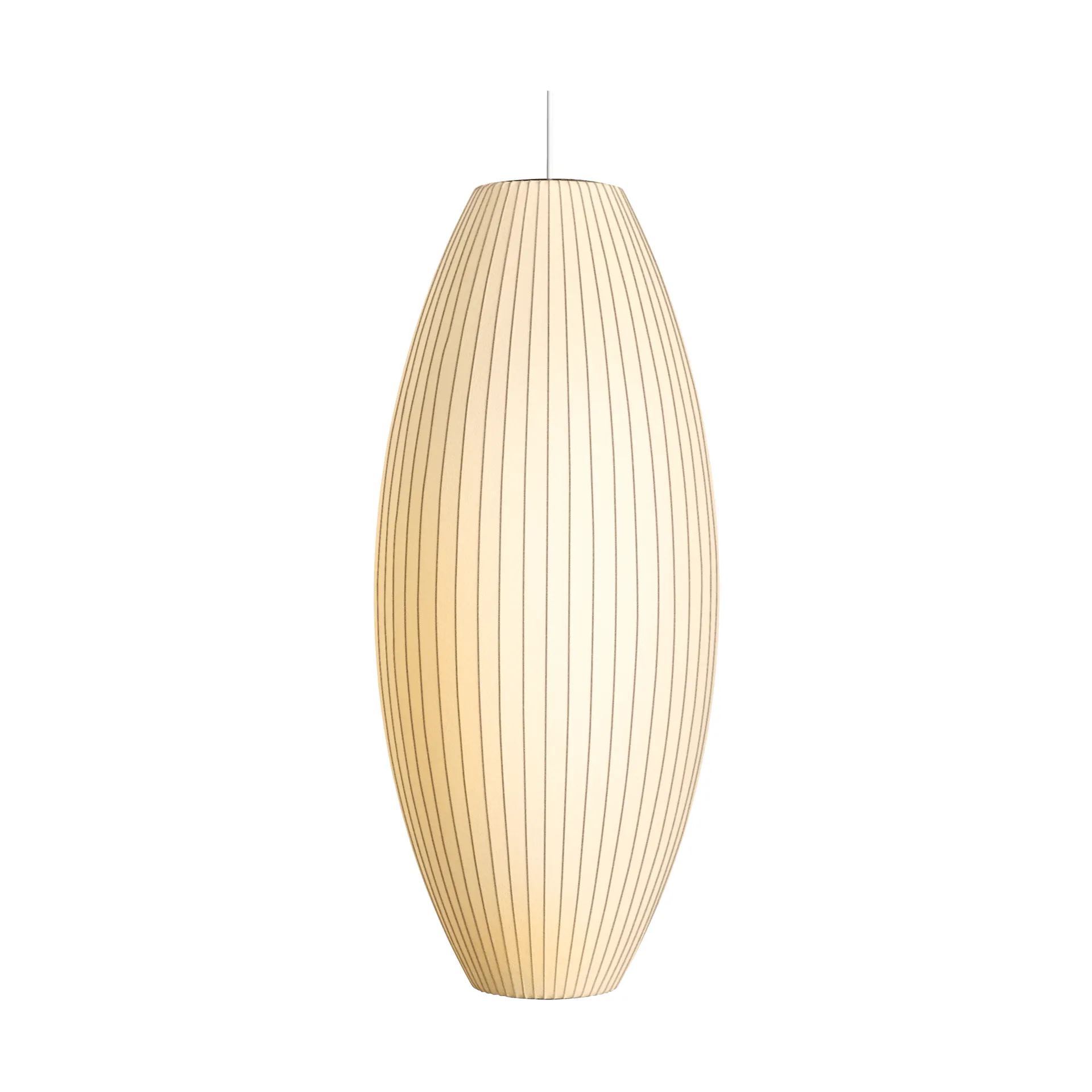 Lámpara colgante Nelson Bubble Cigar L, Off white HAY